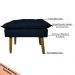 Kit 2 Puff Decorativo para Sala de Estar Opala Suede Azul Marinho - Montanaris Decor