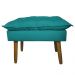 Kit 2 Puff Decorativo para Sala de Estar Opala Suede Azul Turquesa - Montanaris Decor