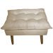 Kit 2 Puff Decorativo para Sala de Estar Opala Suede Bege - Montanaris Decor