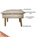 Kit 2 Puff Decorativo para Sala de Estar Opala Suede Bege - Montanaris Decor