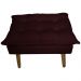 Kit 2 Puff Decorativo para Sala de Estar Opala Suede Bordô - Montanaris Decor