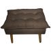 Kit 2 Puff Decorativo para Sala de Estar Opala Suede Cappuccino - Montanaris Decor