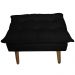 Kit 2 Puff Decorativo para Sala de Estar Opala Suede Preto - Montanaris Decor