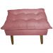 Kit 2 Puff Decorativo para Sala de Estar Opala Suede Rosa - Montanaris Decor