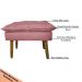Kit 2 Puff Decorativo para Sala de Estar Opala Suede Rosa - Montanaris Decor
