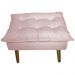 Kit 2 Puff Decorativo para Sala de Estar Opala Suede Rosa Claro - Montanaris Decor