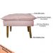 Kit 2 Puff Decorativo para Sala de Estar Opala Suede Rosa Claro - Montanaris Decor