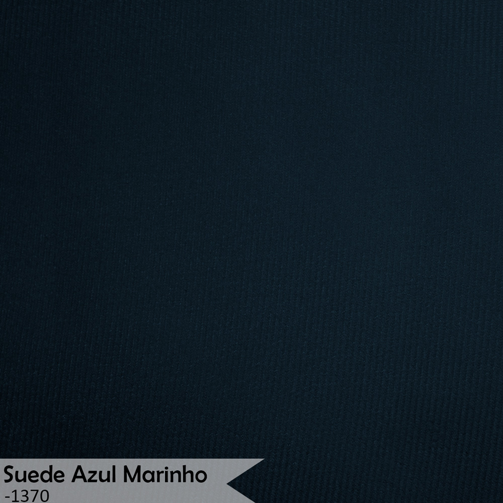 Kit 3 Poltronas Decorativa Sala de Estar Luana Base Gold Suede Azul Marinho - Montanaris Decor