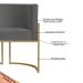 Kit 3 Poltronas Decorativa Sala de Estar Luana Base Gold Suede Cinza - Montanaris Decor