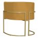 Kit 3 Poltronas Decorativa Sala de Estar Luana Base Gold Suede Mostarda - Montanaris Decor