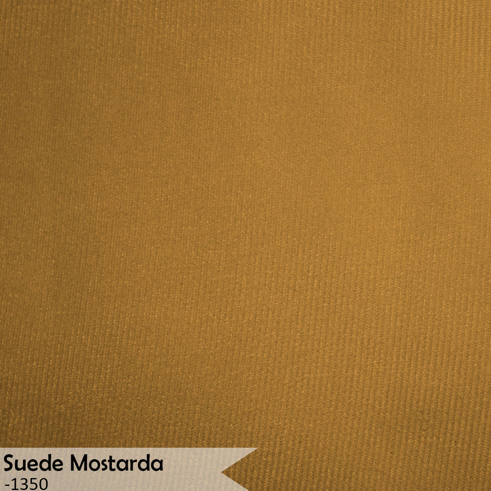 Kit 3 Poltronas Decorativa Sala de Estar Luana Base Gold Suede Mostarda - Montanaris Decor