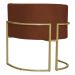 Kit 3 Poltronas Decorativa Sala de Estar Luana Base Gold Suede Terracota - Montanaris Decor