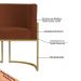 Kit 3 Poltronas Decorativa Sala de Estar Luana Base Gold Suede Terracota - Montanaris Decor