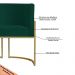 Kit 3 Poltronas Decorativa Sala de Estar Luana Base Gold Suede Verde - Montanaris Decor