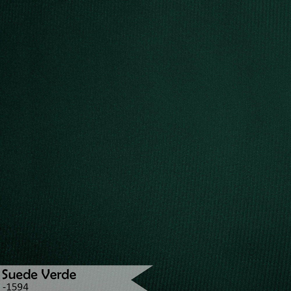 Kit 3 Poltronas Decorativa Sala de Estar Luana Base Gold Suede Verde - Montanaris Decor