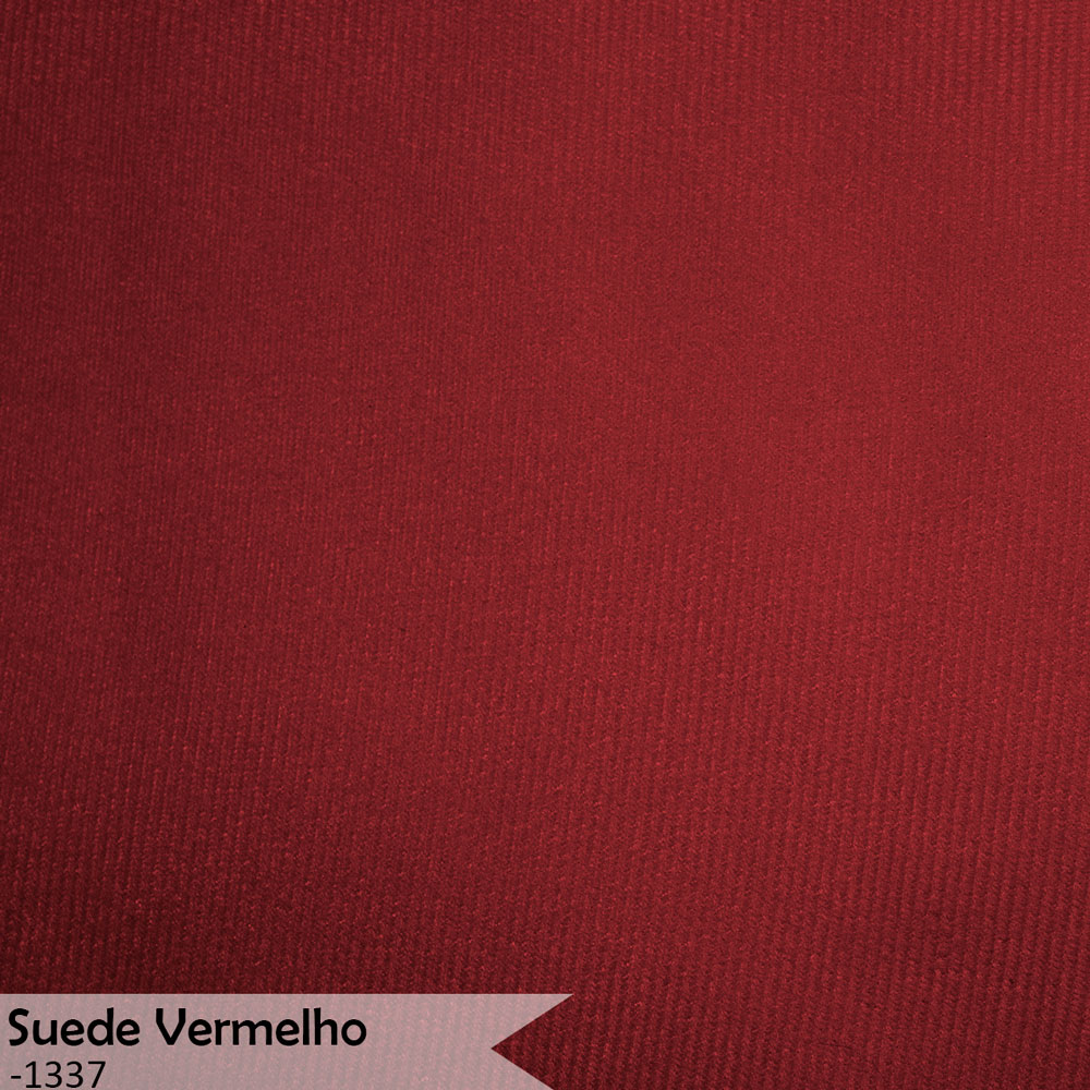 Kit 3 Poltronas Decorativa Sala de Estar Luana Base Gold Suede Vermelho - Montanaris Decor