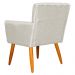 Kit 3 Poltronas Decorativa para Sala de Estar Cecília Linho Bege - Montanaris Decor