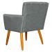 Kit 3 Poltronas Decorativa para Sala de Estar Cecília Linho Cinza - Montanaris Decor