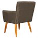 Kit 3 Poltronas Decorativa para Sala de Estar Cecília Linho Marrom - Montanaris Decor
