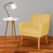 Kit 3 Poltronas Decorativa para Sala de Estar Cecília Suede Amarelo - Montanaris Decor