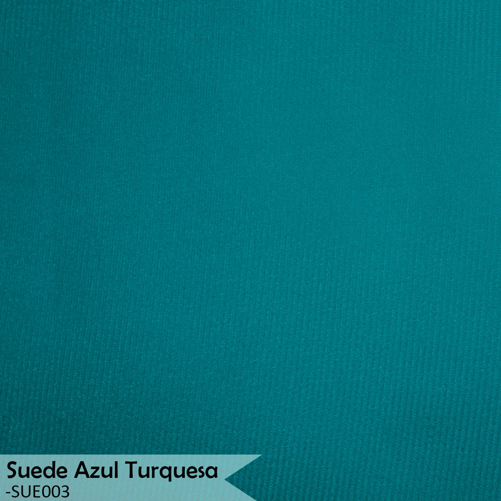 Kit 3 Poltronas Decorativa para Sala de Estar Cecília Suede Azul Turquesa - Montanaris Decor
