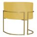 Kit 4 Poltronas Decorativa Sala de Estar Luana Base Gold Suede Amarelo - Montanaris Decor
