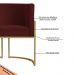 Kit 4 Poltronas Decorativa Sala de Estar Luana Base Gold Suede Bordô - Montanaris Decor