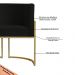Kit 4 Poltronas Decorativa Sala de Estar Luana Base Gold Suede Preto - Montanaris Decor
