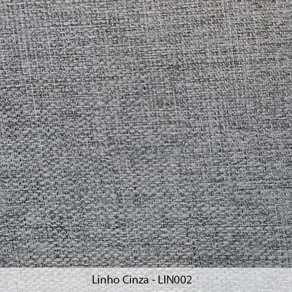Kit 4 Poltronas Decorativa para Sala de Estar Cecília Linho Cinza - Montanaris Decor