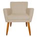 Kit 4 Poltronas Decorativa para Sala de Estar Cecília Suede Bege - Montanaris Decor