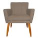 Kit 4 Poltronas Decorativa para Sala de Estar Cecília Suede Cappuccino - Montanaris Decor