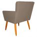 Kit 4 Poltronas Decorativa para Sala de Estar Cecília Suede Cappuccino - Montanaris Decor