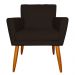 Kit 4 Poltronas Decorativa para Sala de Estar Cecília Suede Marrom - Montanaris Decor