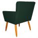 Kit 4 Poltronas Decorativa para Sala de Estar Cecília Suede Verde - Montanaris Decor