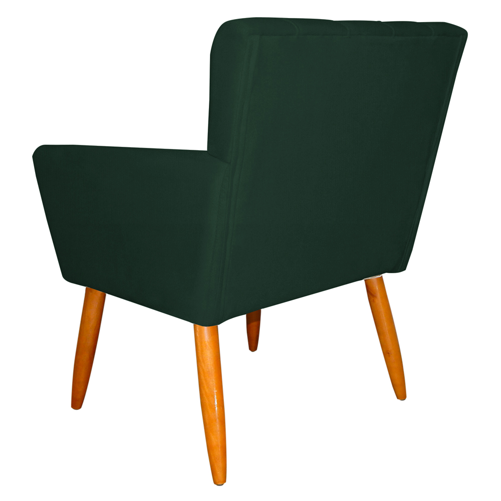 Kit 4 Poltronas Decorativa para Sala de Estar Cecília Suede Verde - Montanaris Decor