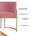 Poltrona Decorativa Sala de Estar Luana Base Gold Suede Rosa - Montanaris Decor
