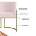 Poltrona Decorativa Sala de Estar Luana Base Gold Suede Rosa Claro - Montanaris Decor