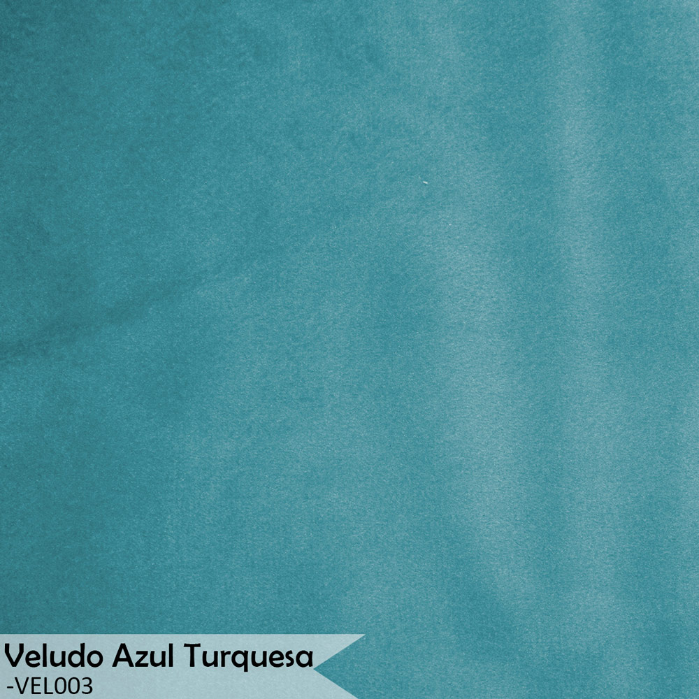 Poltrona Decorativa Sala de Estar Luana Base Preta Veludo Azul Turquesa - Montanaris Decor