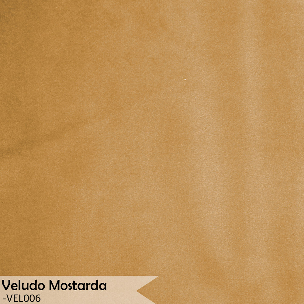 Poltrona Decorativa Sala de Estar Luana Base Preta Veludo Mostarda - Montanaris Decor