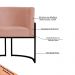 Poltrona Decorativa Sala de Estar Luana Base Preta Veludo Rosa - Montanaris Decor