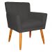 Poltrona Decorativa para Sala de Estar Cecília Suede Cinza - Montanaris Decor