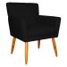 Poltrona Decorativa para Sala de Estar Cecília Suede Preto - Montanaris Decor