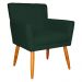 Poltrona Decorativa para Sala de Estar Cecília Suede Verde - Montanaris Decor