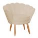Poltrona Decorativa para Sala de Estar Charm Suede Bege - Montanaris Decor