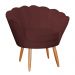 Poltrona Decorativa para Sala de Estar Charm Suede Bordô - Montanaris Decor