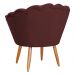 Poltrona Decorativa para Sala de Estar Charm Suede Bordô - Montanaris Decor