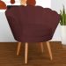 Poltrona Decorativa para Sala de Estar Charm Suede Bordô - Montanaris Decor
