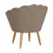 Poltrona Decorativa para Sala de Estar Charm Suede Cappuccino - Montanaris Decor