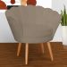Poltrona Decorativa para Sala de Estar Charm Suede Cappuccino - Montanaris Decor