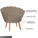 Poltrona Decorativa para Sala de Estar Charm Suede Cappuccino - Montanaris Decor